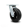 Service Caster 6 Inch Rubber on Steel Wheel Swivel Caster with Roller Bearing SCC-30CS620-RSR